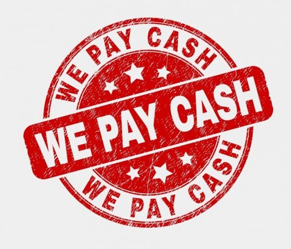 Red ink stamp we pay cash for houses