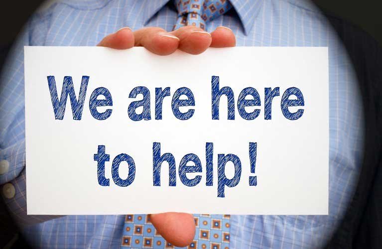 we are here to help sign