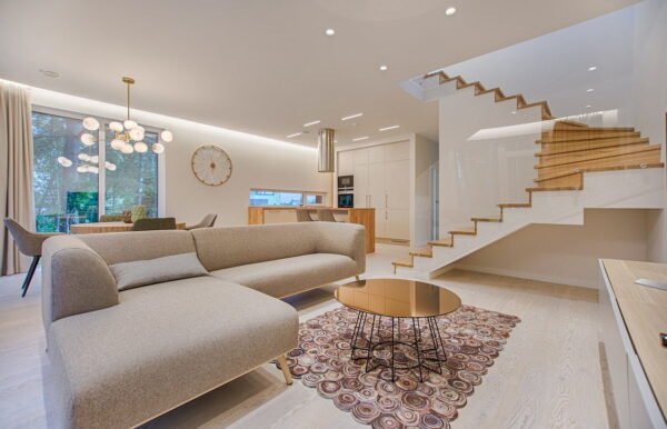 modern living room designed to sell house fast for a great price