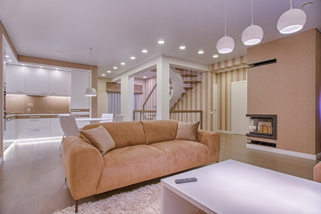 Home with custom lighting upgrades